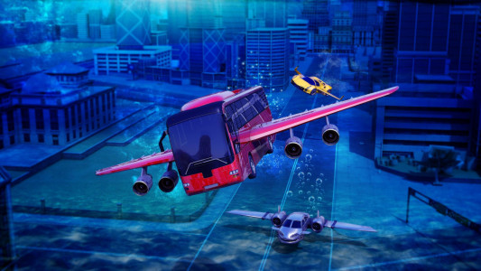اسکرین شات 2 برنامه US Flying Bus Driving 2019