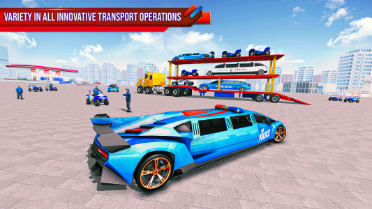 اسکرین شات بازی Police Limousine Taxi Transporter Game 1