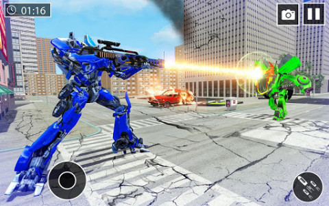 اسکرین شات بازی US Police Car Transform Robot War Rescue 2021 7