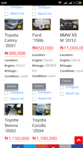 اسکرین شات برنامه Used Cars Nigeria 2