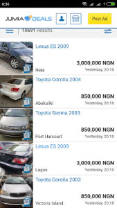 اسکرین شات برنامه Used Cars Nigeria 5