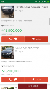اسکرین شات برنامه Used Cars Nigeria 4