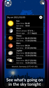 اسکرین شات برنامه The Sky – Enjoy Astronomy 3