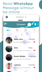 اسکرین شات برنامه No Last Seen & View Deleted Messages - Unseen App 1