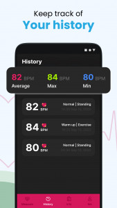 اسکرین شات برنامه Heart Rate Monitor: BP Tracker 8