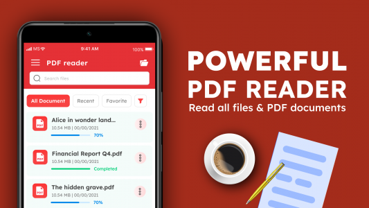 اسکرین شات برنامه PDF Reader: Read all PDF files 1