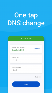 اسکرین شات برنامه DNS Changer: No Root IPv6-IPv4 3