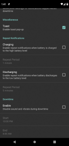 اسکرین شات برنامه Battery Charge Notifier 7