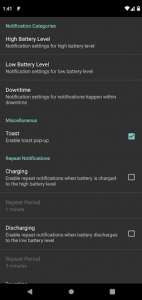 اسکرین شات برنامه Battery Charge Notifier 6