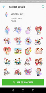 اسکرین شات برنامه Valentine Day Stickers (WAStickerApps) 3