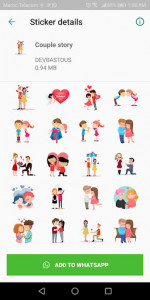 اسکرین شات برنامه Valentine Day Stickers (WAStickerApps) 2