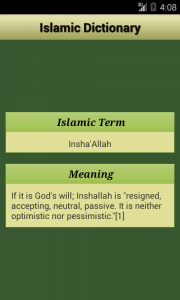 اسکرین شات برنامه Muslim Islamic Dictionary 2