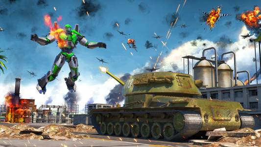 اسکرین شات برنامه Army Tank Robot War: Machines 1