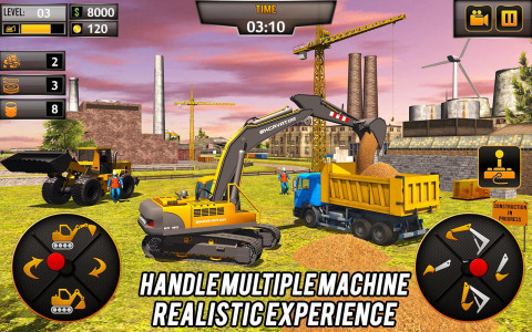 اسکرین شات برنامه Excavator Machine Crane Sim 3D 2