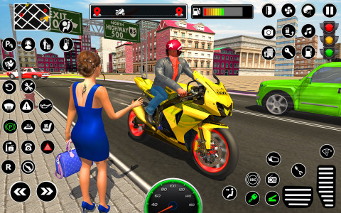 اسکرین شات بازی Bike Taxi Driving Simulator 3D 1