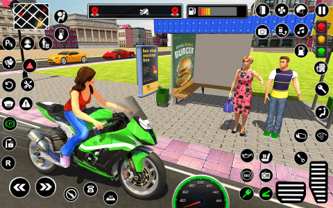 اسکرین شات بازی Bike Taxi Driving Simulator 3D 3