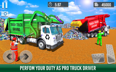 اسکرین شات برنامه Trash Truck Driving Simulator 2