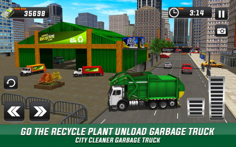 اسکرین شات برنامه Trash Truck Driving Simulator 4