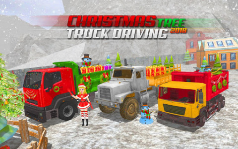 اسکرین شات برنامه Christmas Tree Transporter Truck: Driving Games 5