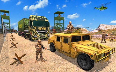 اسکرین شات برنامه Army Cargo Truck Driving Games 1