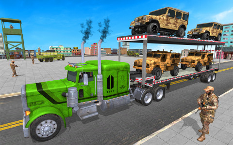 اسکرین شات برنامه Army Cargo Truck Driving Games 4