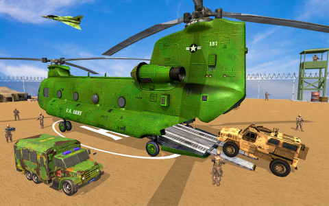 اسکرین شات برنامه Army Cargo Truck Driving Games 3