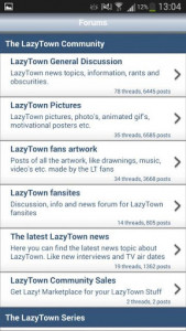 اسکرین شات برنامه LazyTown Forums of GetLazy 2