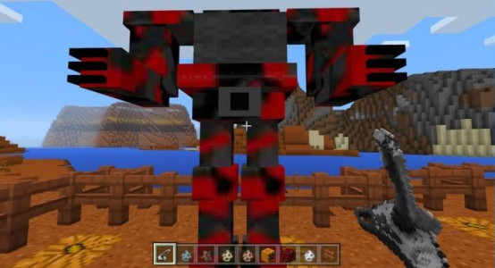 اسکرین شات 3 بازی Defender robot mod for mcpe