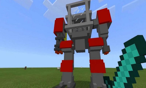 اسکرین شات 1 بازی Defender robot mod for mcpe