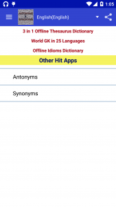 اسکرین شات برنامه Antonyms & Synonyms Vocabulary 1