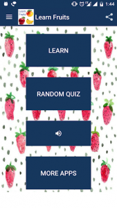 اسکرین شات برنامه Fruits Names Learning for Kids 7