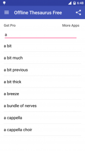 اسکرین شات برنامه Offline Thesaurus Dictionary 1