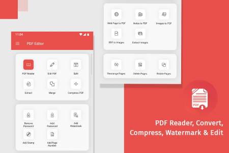 اسکرین شات برنامه PDF Reader, Convert, Compress, 1