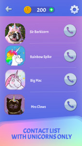 اسکرین شات بازی Unicorn Prank Call & Chat 2