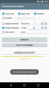 اسکرین شات برنامه Password Generator 2