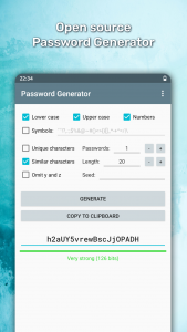 اسکرین شات 1 برنامه Password Generator