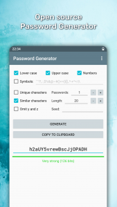 اسکرین شات برنامه Password Generator 1