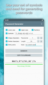 اسکرین شات 5 برنامه Password Generator