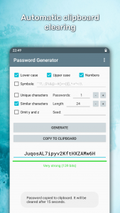 اسکرین شات 6 برنامه Password Generator