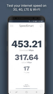 اسکرین شات برنامه SpeedSmart Speed Test 1