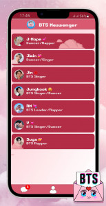 اسکرین شات بازی BTS Messenger : Chat Simulator 2