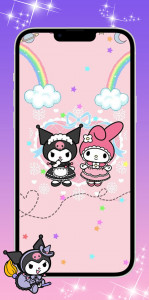 اسکرین شات برنامه Kuromi And My Melody Wallpaper 2