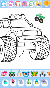 اسکرین شات بازی Monster Car and Truck Coloring 1
