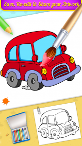 اسکرین شات برنامه Vehicle Coloring Book Game 7