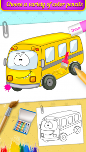 اسکرین شات برنامه Vehicle Coloring Book Game 3