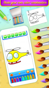 اسکرین شات برنامه Vehicle Coloring Book Game 4