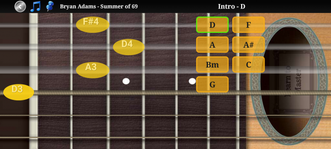 اسکرین شات برنامه Guitar Scales & Chords 3