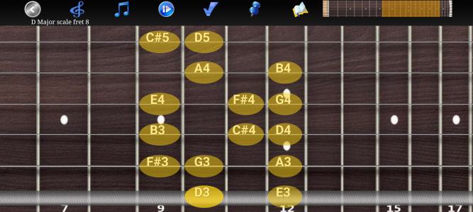 اسکرین شات برنامه Guitar Scales & Chords 1