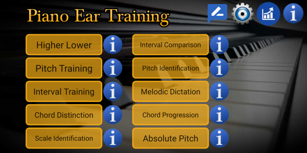 اسکرین شات برنامه Piano Ear Training 1