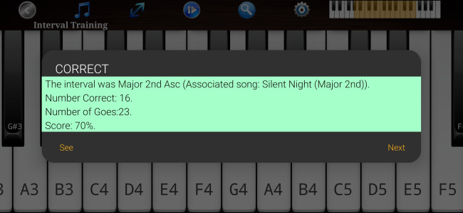 اسکرین شات 3 برنامه Piano Ear Training